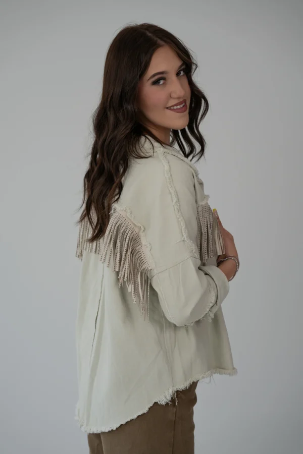 Giacca Frange - Beige - immagine 3
