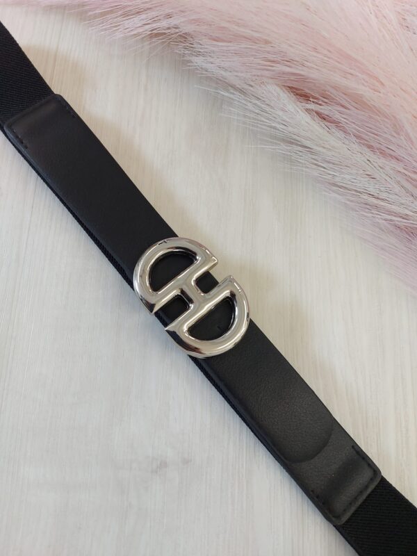 CINTURINA "H" - NERA / ARGENTO
