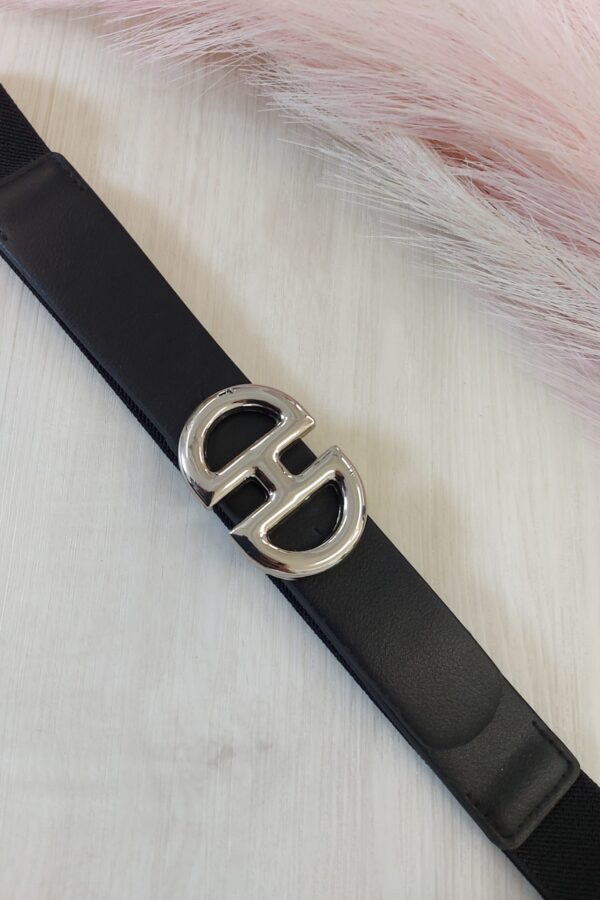 CINTURINA "H" - NERA / ARGENTO