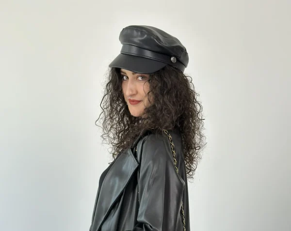 Cappellino Ecopelle - Nero - immagine 2