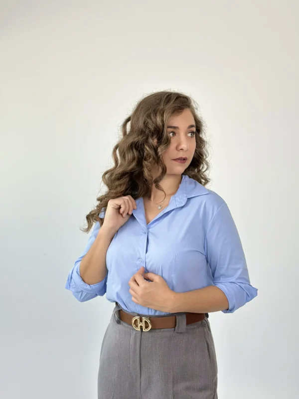 Camicia Basica - Azzurra - immagine 3