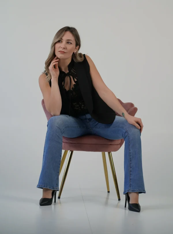 Jeans Push Up Zampa - immagine 3