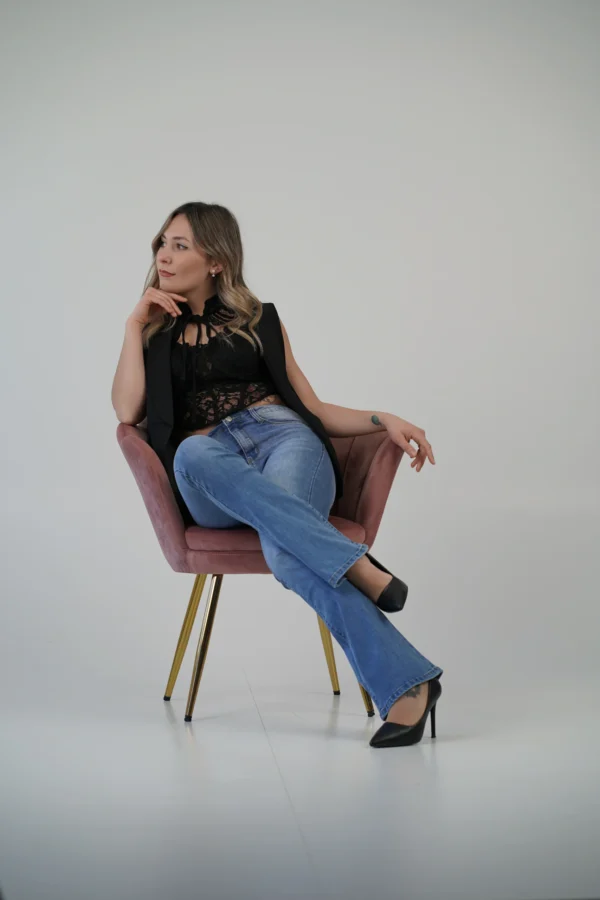 Jeans Push Up Zampa - immagine 4