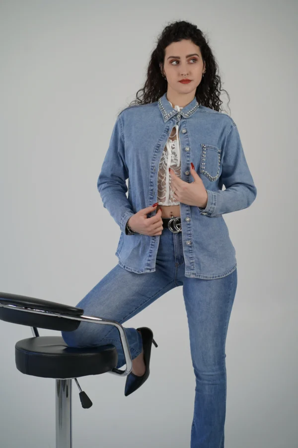 Shacket Jeans Perline - immagine 7