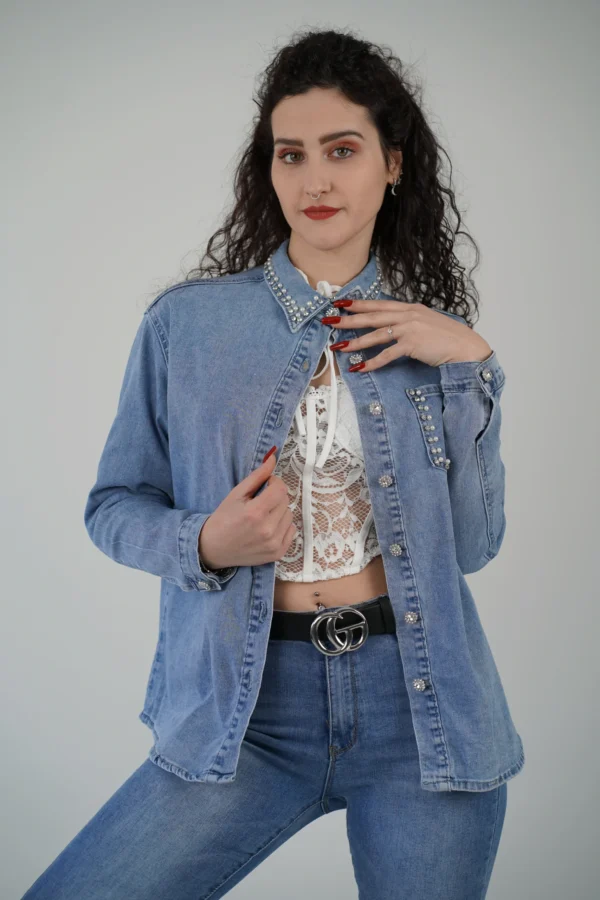 Shacket Jeans Perline - immagine 5