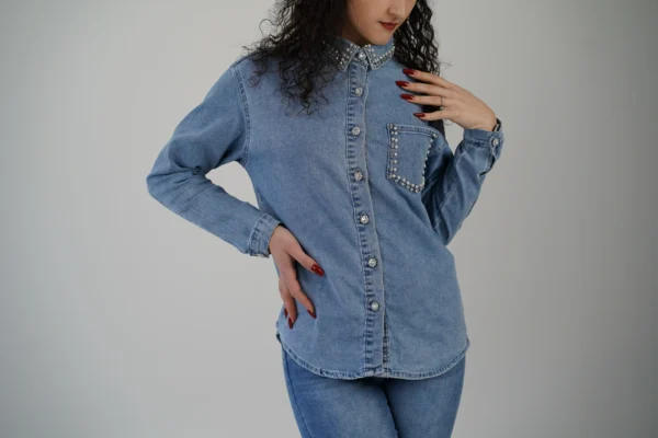 Shacket Jeans Perline - immagine 3