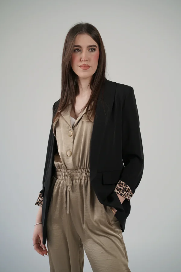 Blazer Sophie Animalier - Nero