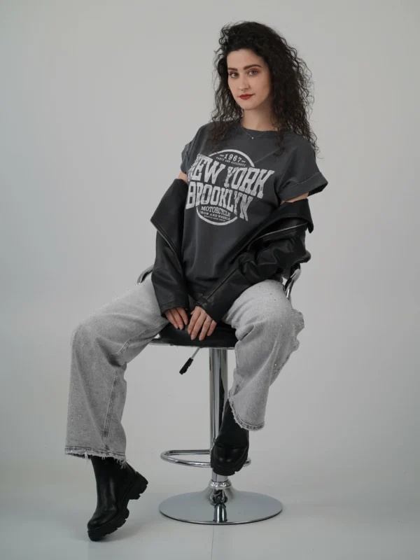 T-Shirt New York- Grigio - immagine 5