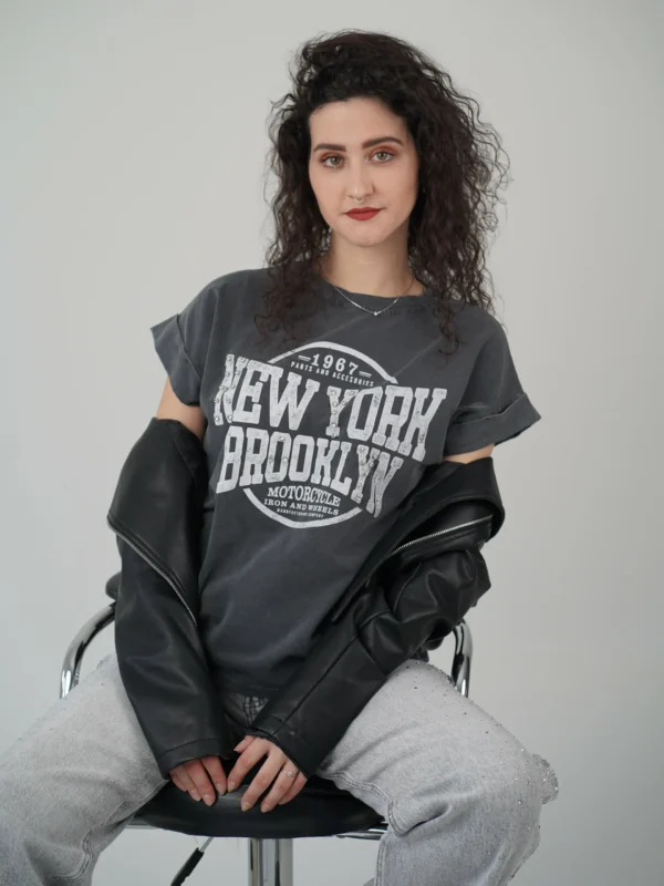 T-Shirt New York- Grigio - immagine 4