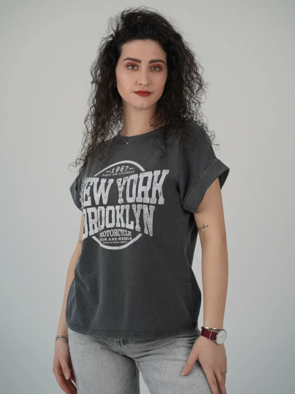 T-Shirt New York- Grigio - immagine 3