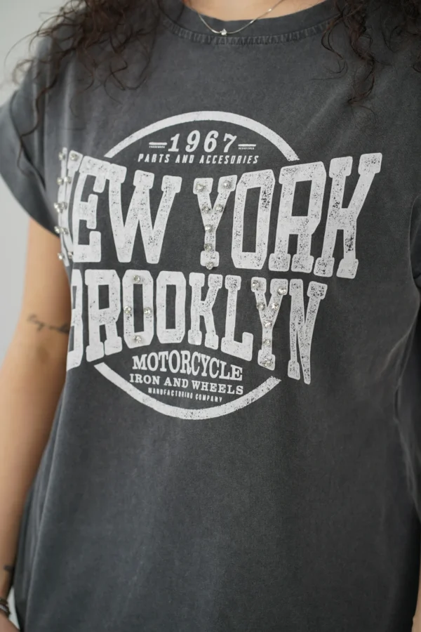 T-Shirt New York- Grigio - immagine 2
