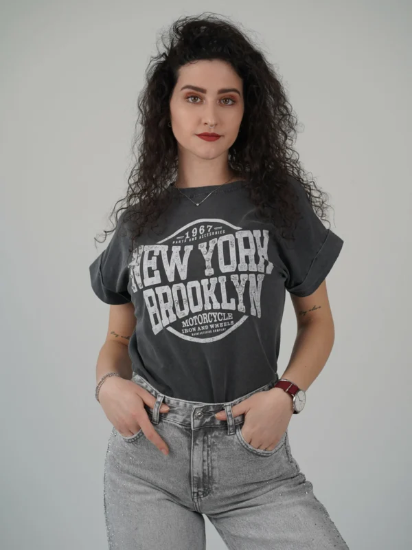 T-Shirt New York- Grigio