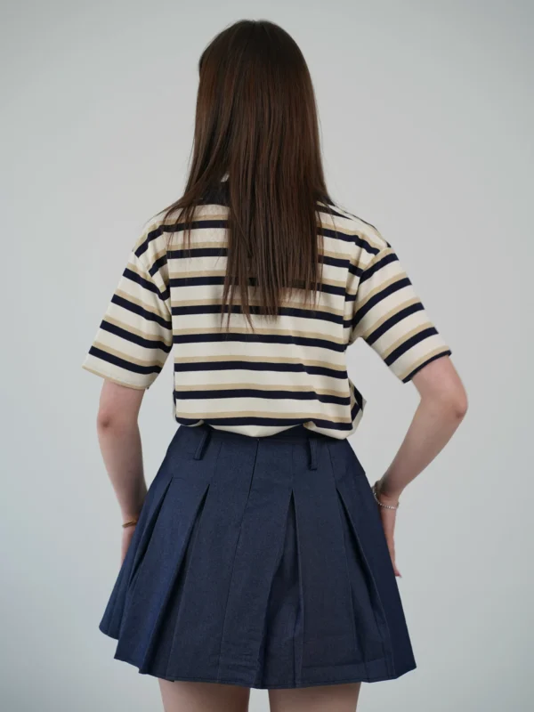 Gonnellina a Pieghe Jeans - immagine 3