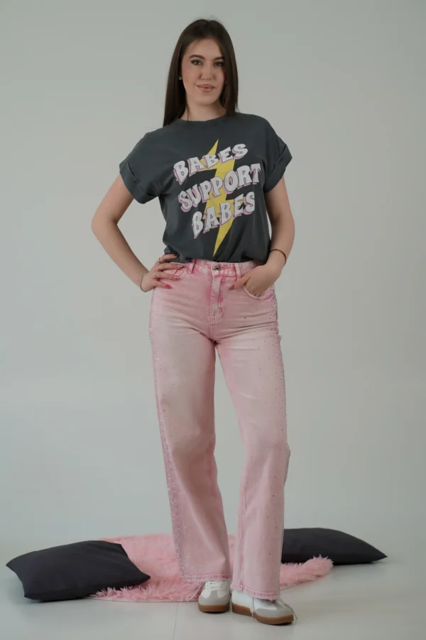 Jeans Barbie Palazzo - Rosa