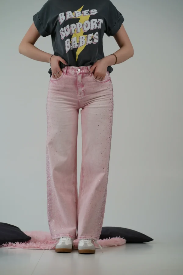Jeans Barbie Palazzo - Rosa - immagine 2