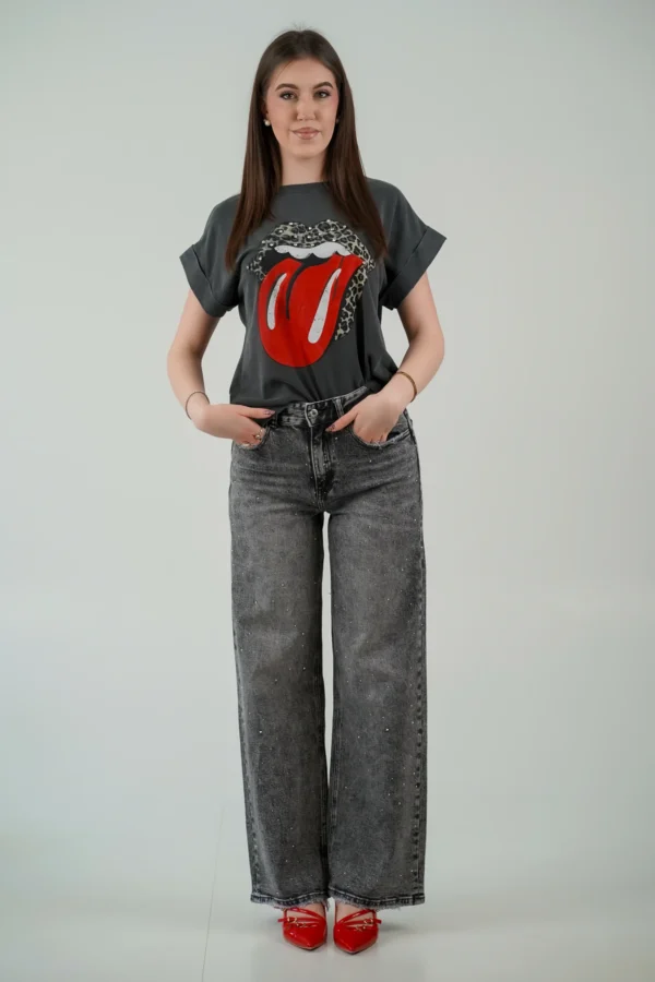 Jeans Swarovski - Grigio Scuro