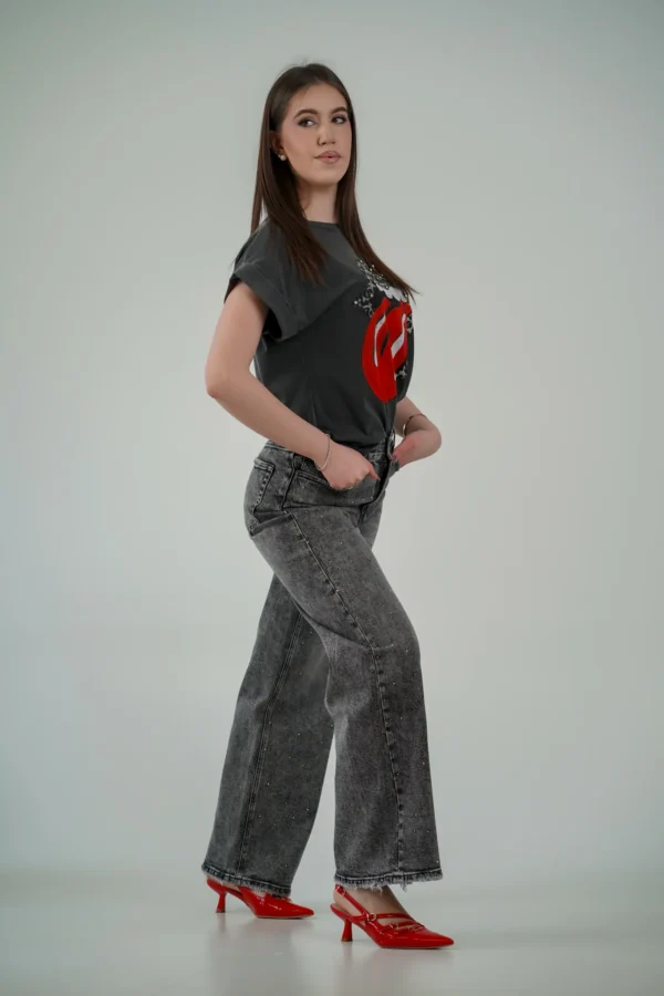 Jeans Swarovski - Grigio Scuro - immagine 3