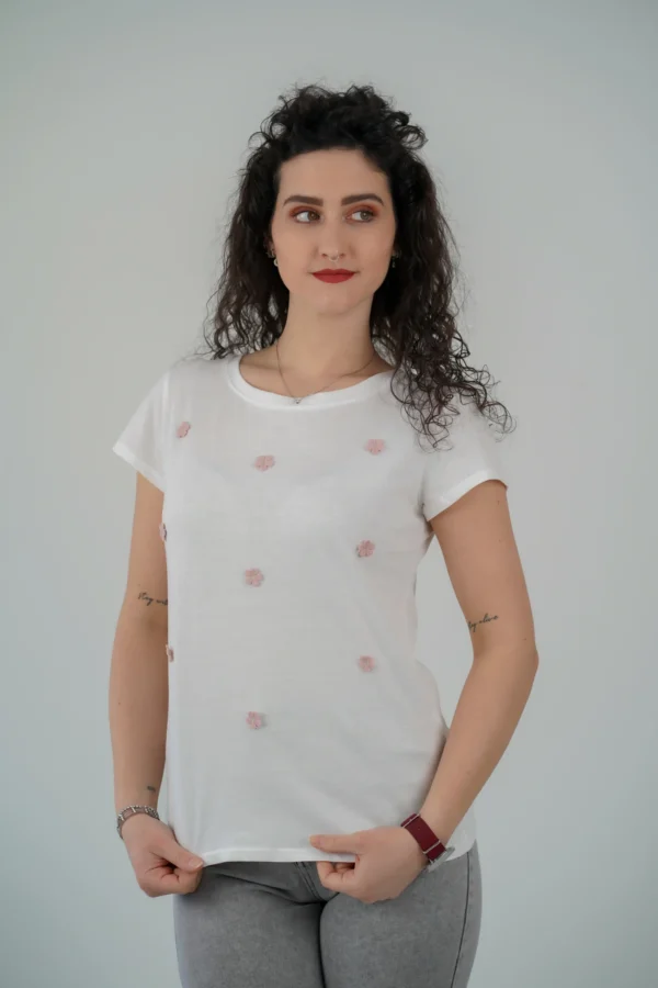 T-Shirt Fiorellino Rosa