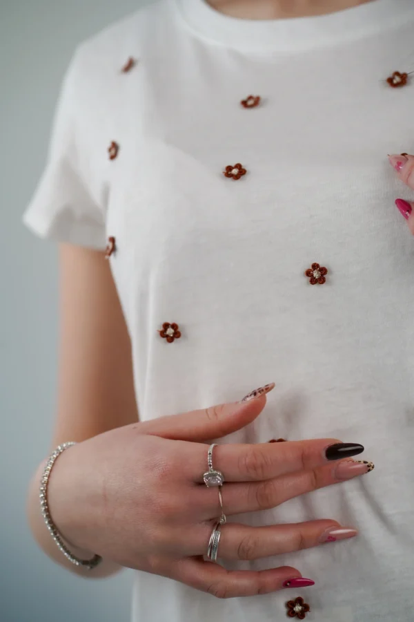 T-Shirt Mini Fiorellino - Bronzo - immagine 2