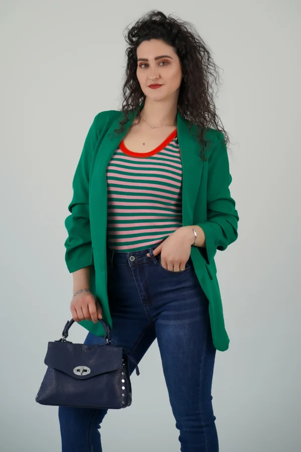 Canotta Julie - Righe Rosa e Verde - immagine 5