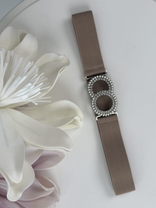 Cinturina Pop - Nocciola/Argento