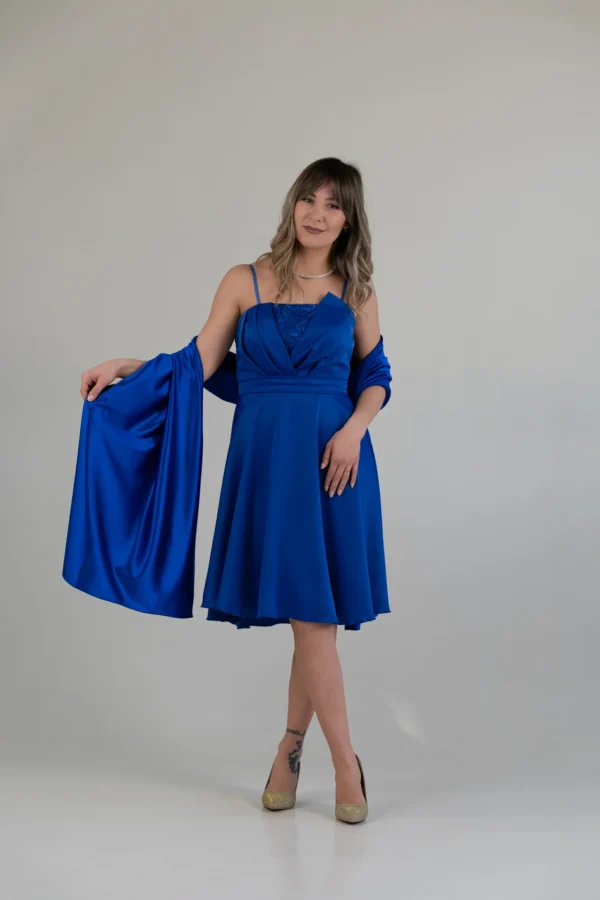 Stola Raso - Blu Elettrico - immagine 3