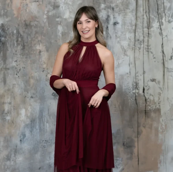 Stola Tulle - Bordeaux