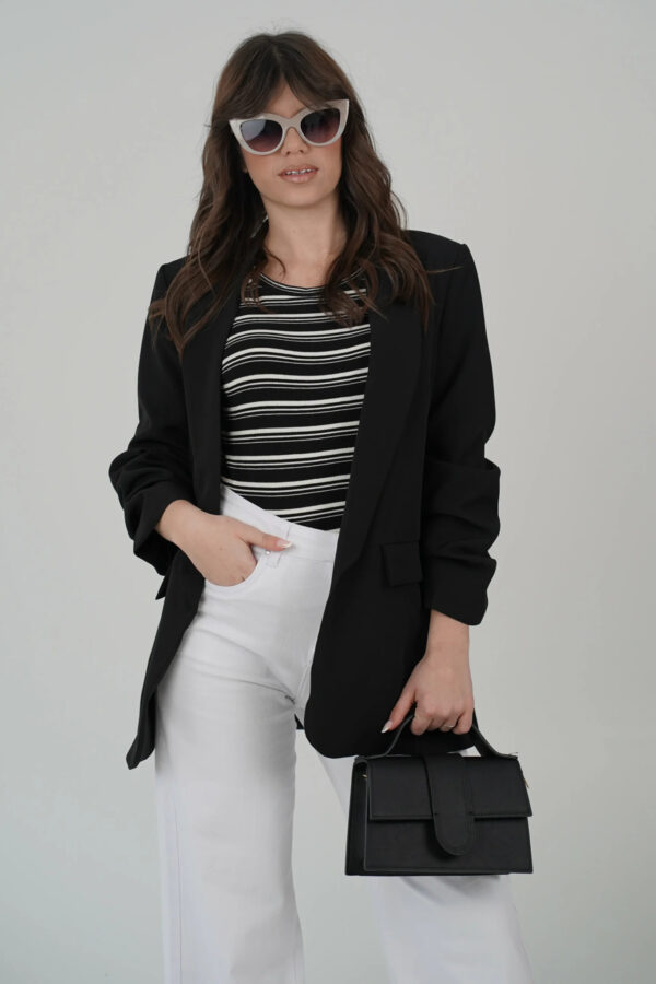 Blazer Sophie Sfoderato - Nero