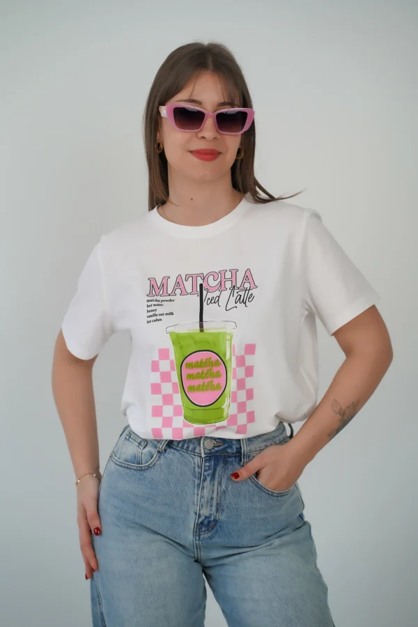 T-Shirt Latte Matcha - Rosa