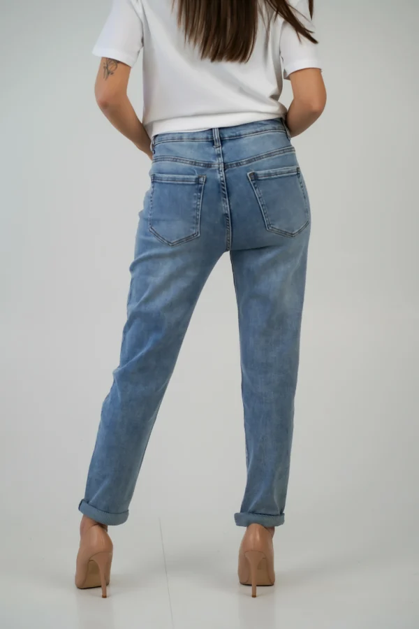 Jeans Mom Fit Brillantini - Blu Jeans - immagine 4