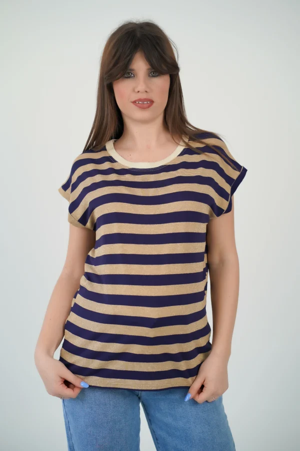 T-Shirt Righe Lurex - immagine 16