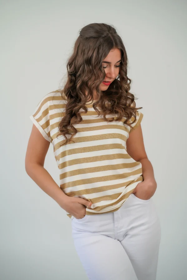 T-Shirt Righe Lurex - immagine 8