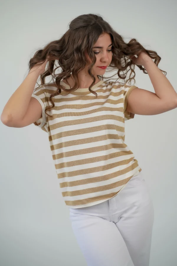 T-Shirt Righe Lurex - immagine 9