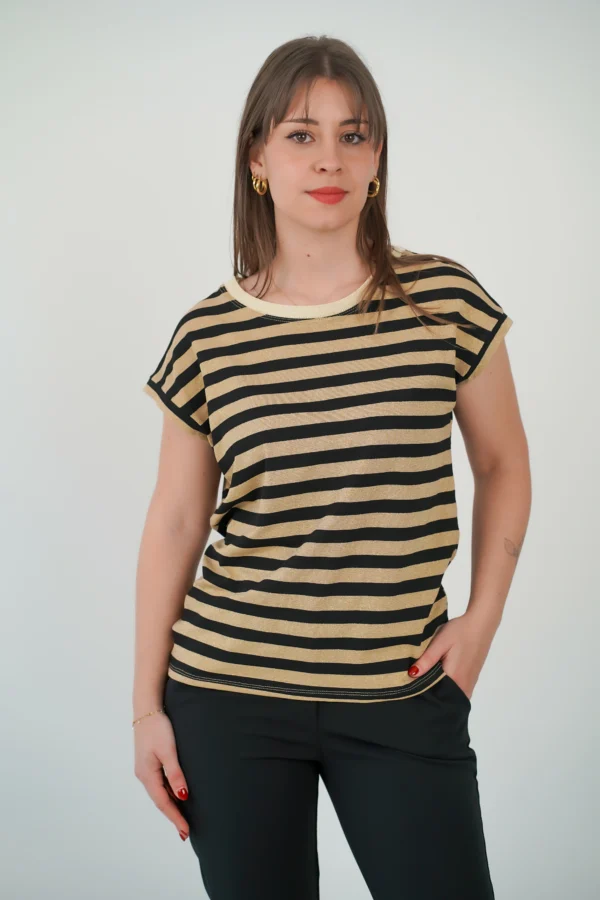T-Shirt Righe Lurex - immagine 12