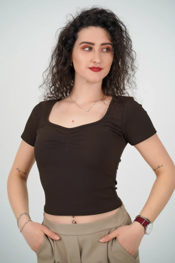 Maglia Fiorella - Cioccolato