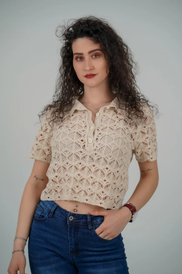 Maglia Polo Crochet