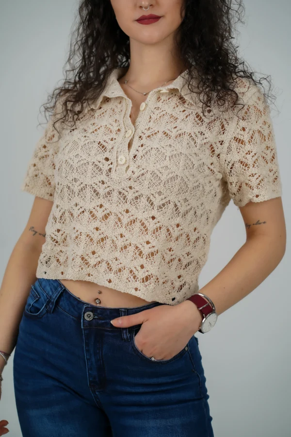 Maglia Polo Crochet - immagine 3