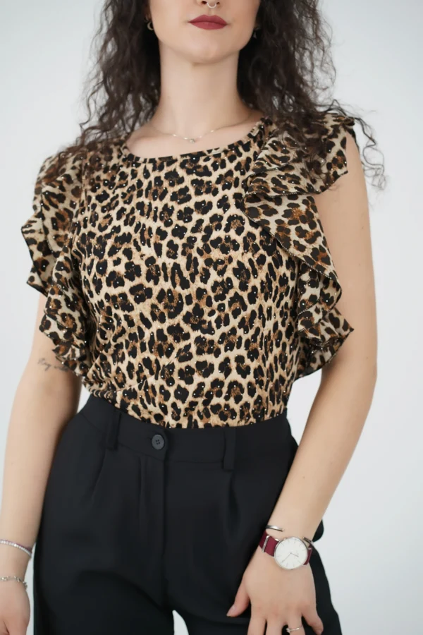 Maglia Leopardata Brillantini - immagine 2