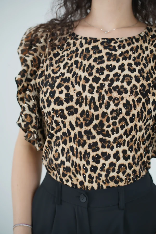 Maglia Leopardata Brillantini - immagine 3