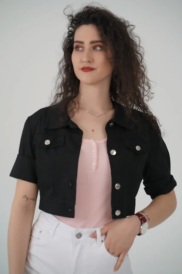 Giacchino Crop Pamela - Nero