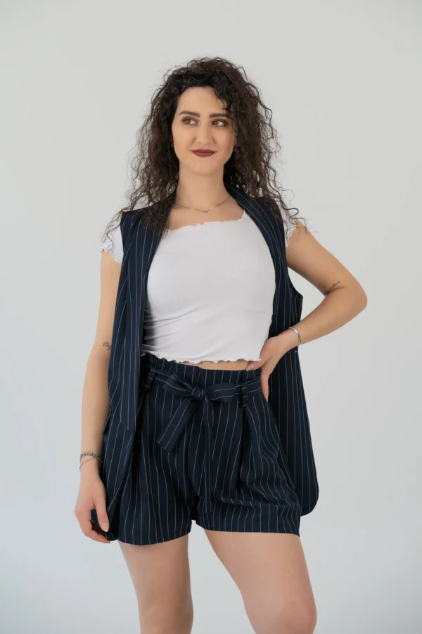 Completo Gilet + Shorts Gessato - immagine 4
