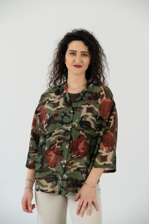 Camicetta Misto Seta - Verde - immagine 3