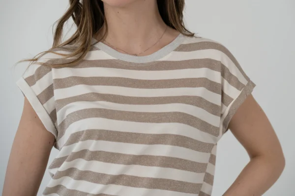 T-Shirt Righe Lurex - immagine 4