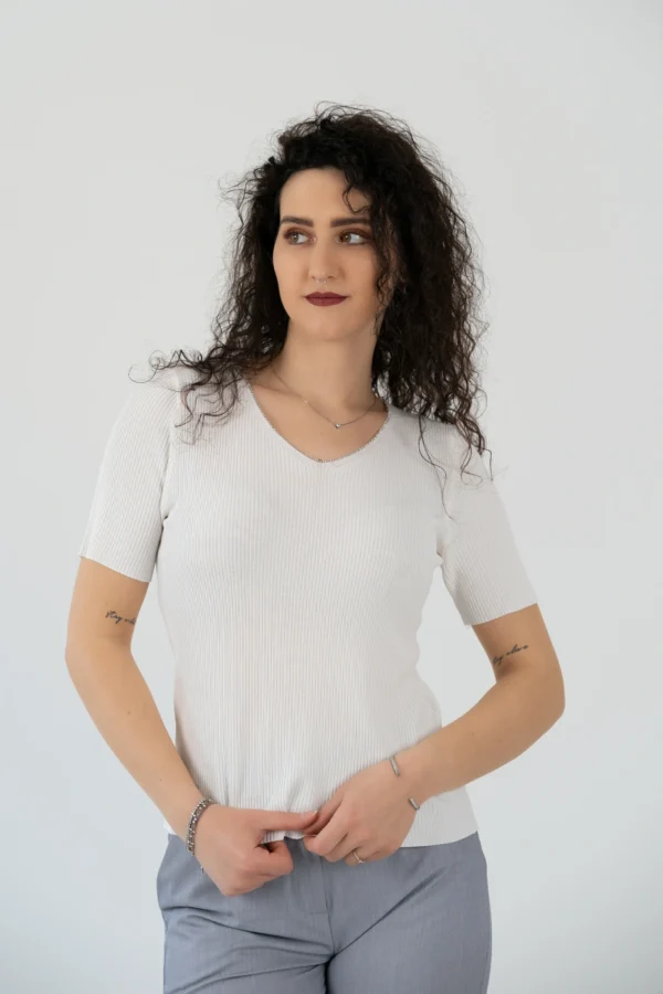 Maglia Scollo Brillantini - immagine 7