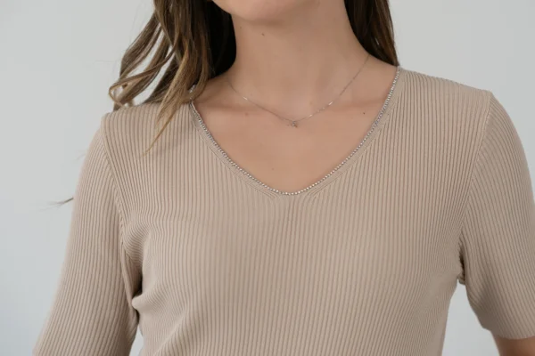 Maglia Scollo Brillantini - immagine 4