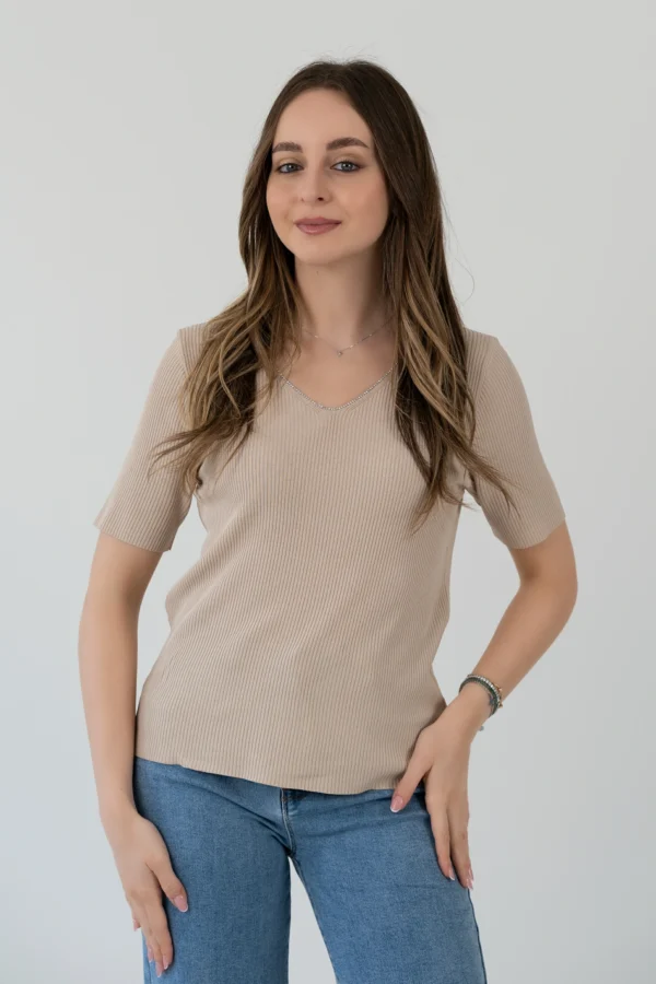 Maglia Scollo Brillantini - immagine 2