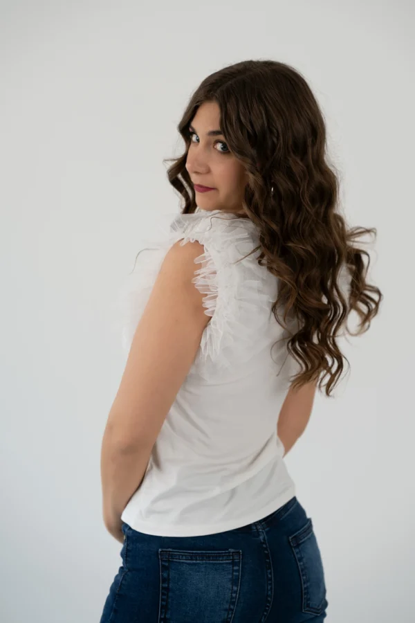 T-Shirt Manichetta Tulle - immagine 3