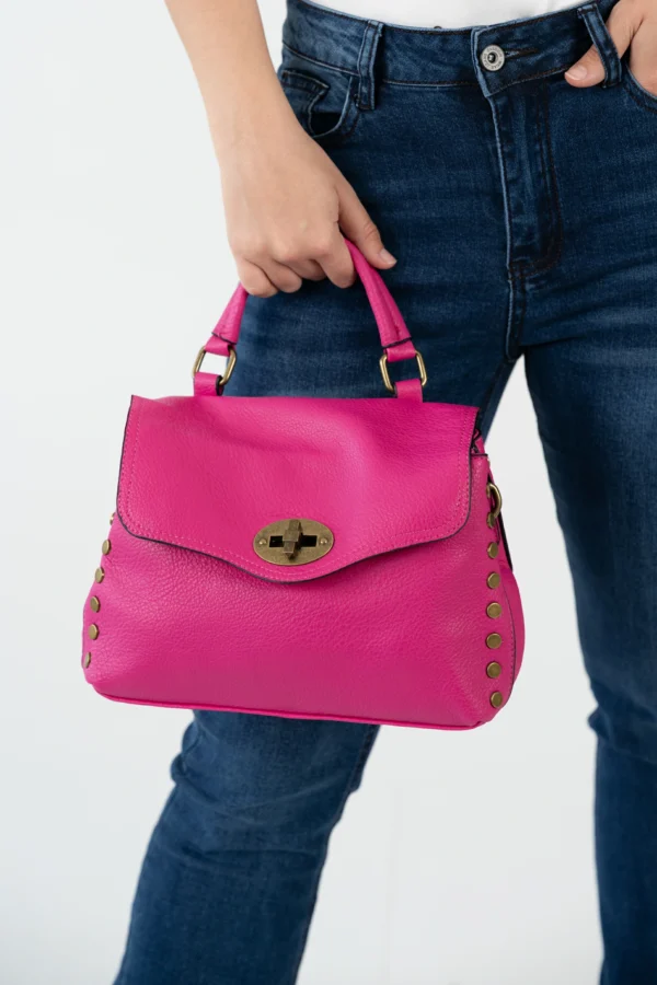 Borsa Martina - Borchie Ottone - Fucsia