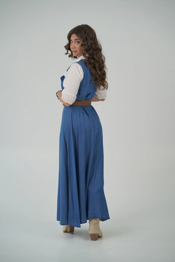 Abito Chemisier Smanicato in Jeans - immagine 4