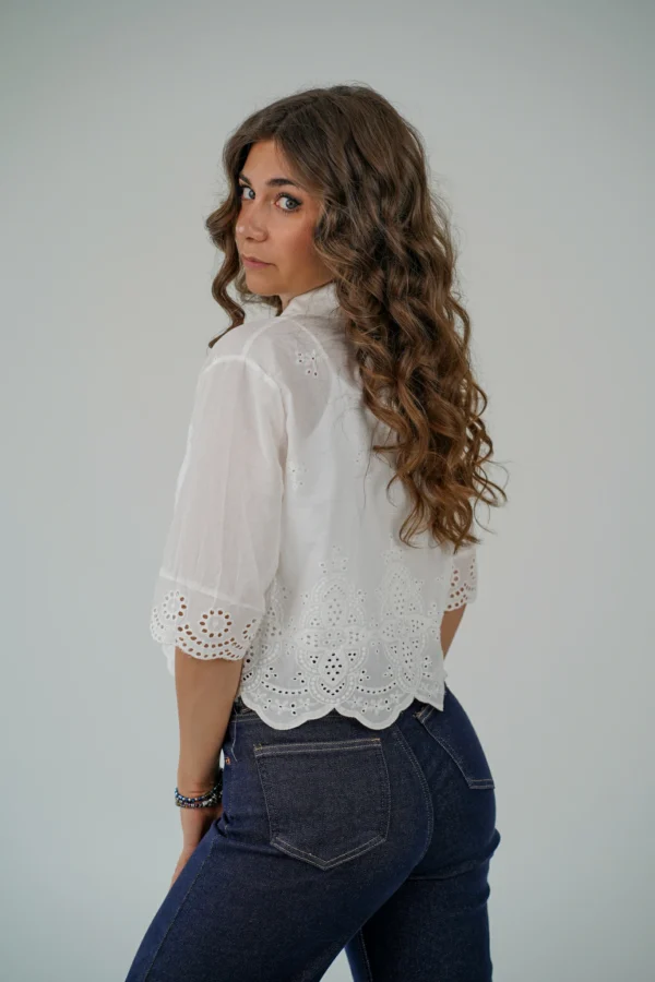 Camicia Crop Sangallo - immagine 4